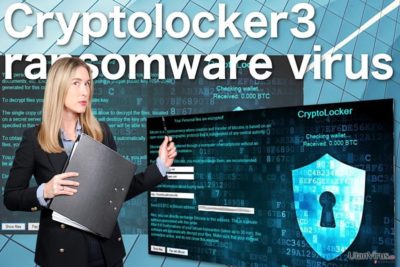 Bildexempel på Cryptolocker3 ransomware