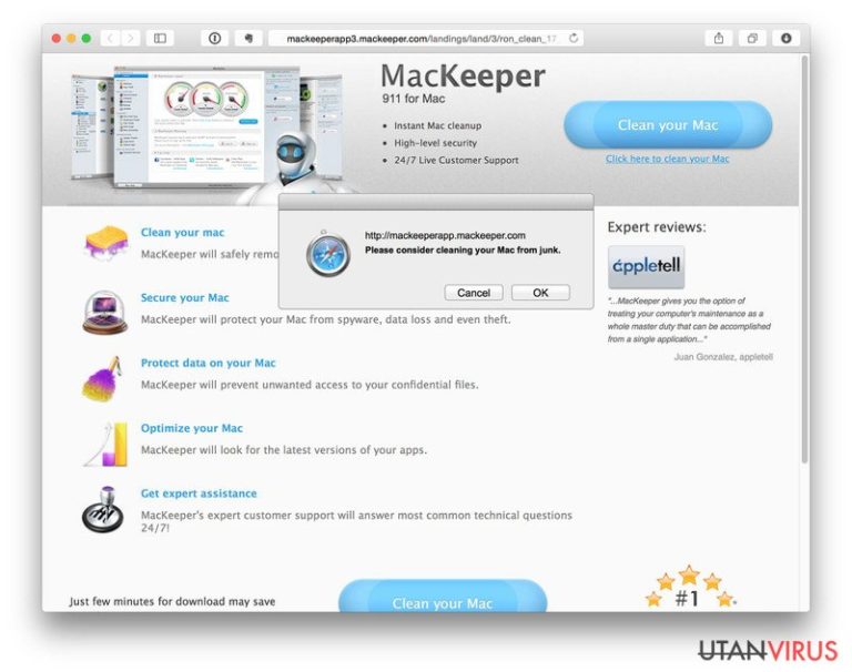 MacKeeper-annonser på olika webbsidor