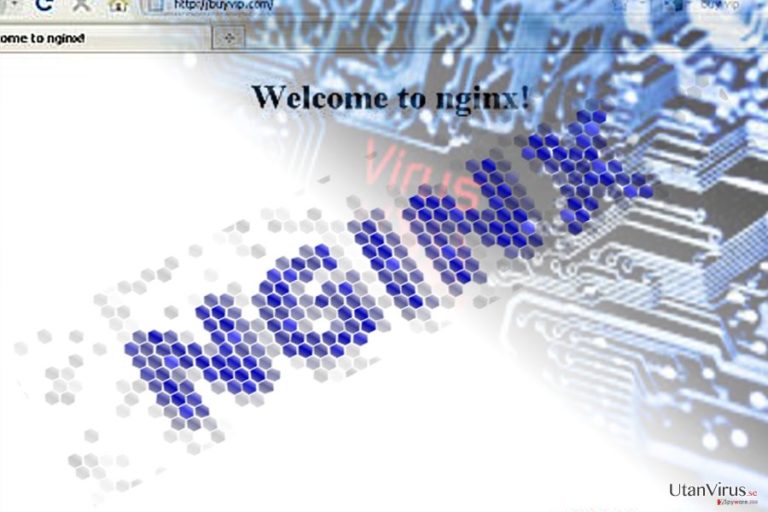 Bildexempel på Nginx-viruset