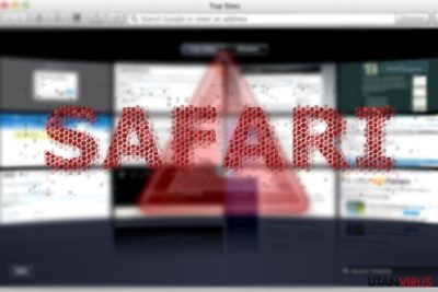 Bildexempel på Safari omdirigeringsvirus